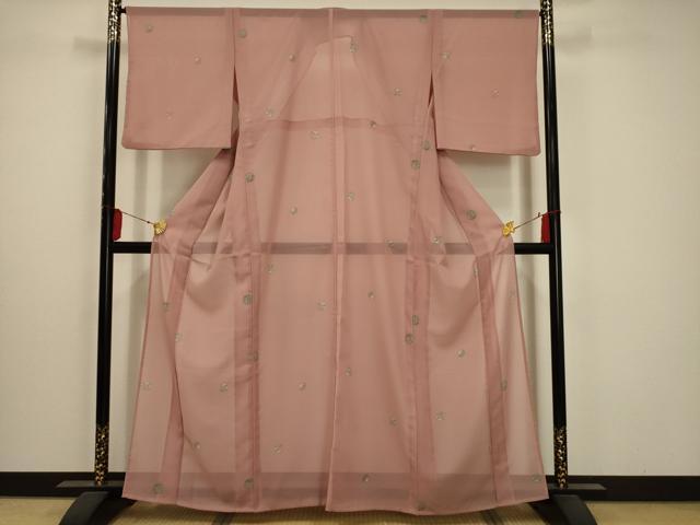 平和屋着物＊夏物 小紋 絽 鞠 洗える着物 AABA5561sx