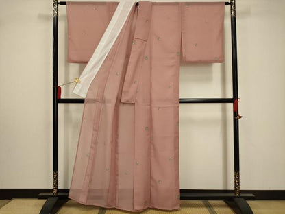 平和屋着物＊夏物 小紋 絽 鞠 洗える着物 AABA5561sx
