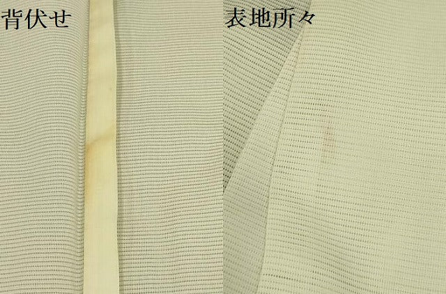 平和屋着物＊夏物　訪問着　絽　芒　銀彩　洗える着物　AABA5562sx
