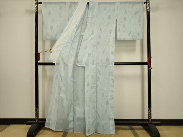 平和屋着物＊夏物 小紋 絽 芒 洗える着物 AABA5565sx