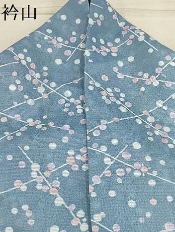 平和屋着物＊夏物 小紋 絽 枝花文 洗える着物 AABA5571sx