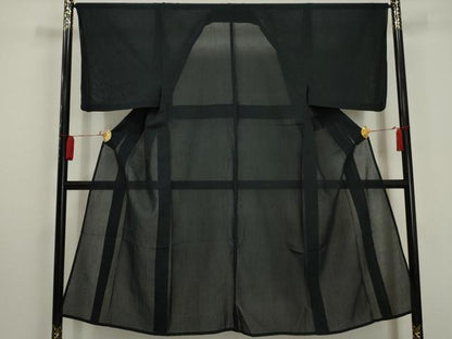 平和屋着物＊夏物 男性 紬 紗 霞文 正絹 逸品 AABA5578sx