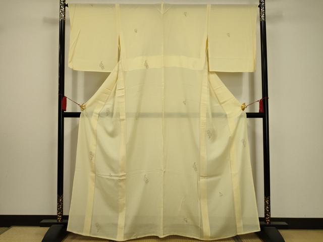 平和屋着物＊夏物 小紋 絽 葵文 金彩 正絹 逸品 AABA5584sx