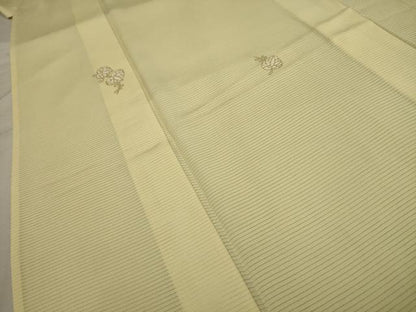 平和屋着物＊夏物 小紋 絽 葵文 金彩 正絹 逸品 AABA5584sx