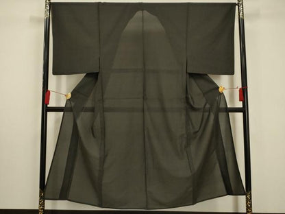 平和屋着物＊夏物 男性 小紋 紗 霞文 正絹 逸品 AABA5586sx