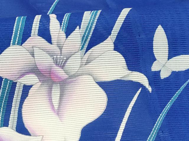 平和屋着物＊夏物 訪問着 絽 花蝶文 洗える着物 AABA5590sx