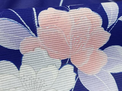 平和屋着物＊夏物 小紋 絽 草花文 洗える着物 AABA5593sx
