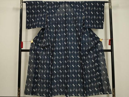 平和屋着物＊夏物 綿琉球 琉球絣文様 綿 逸品 AABA5601sx