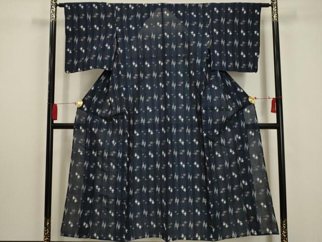 平和屋着物＊夏物 綿琉球 琉球絣文様 綿 逸品 AABA5601sx