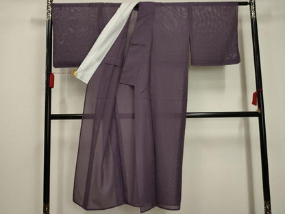 平和屋着物＊夏物 色無地 絽 竜胆色 洗える着物 未使用 AABA5610sx