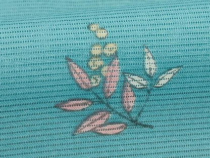 平和屋着物＊夏物 小紋 絽 草花文 洗える着物 AABA5619sx