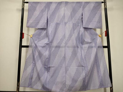 平和屋着物＊夏物 小紋 絽 鹿の子文様 洗える着物 AABA5625sx