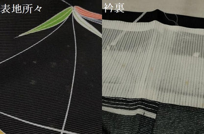 平和屋着物＊夏物 小紋 絽 草花文 洗える着物 AABA5626sx