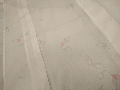 平和屋着物＊夏物 洗える最高級着物 ＜英＞はなぶさ謹製 小紋 絽 舞葉文 洗える着物 AABA5643sx