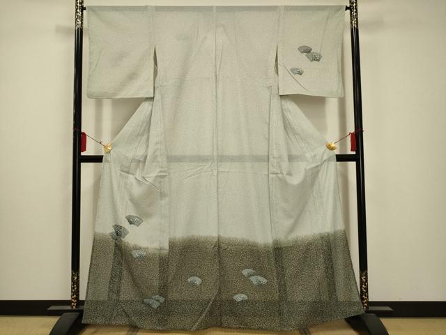 平和屋着物＊夏物 訪問着 絽 地紙重ね花文 洗える着物 AABA5646sx