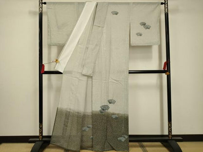 平和屋着物＊夏物 訪問着 絽 地紙重ね花文 洗える着物 AABA5646sx
