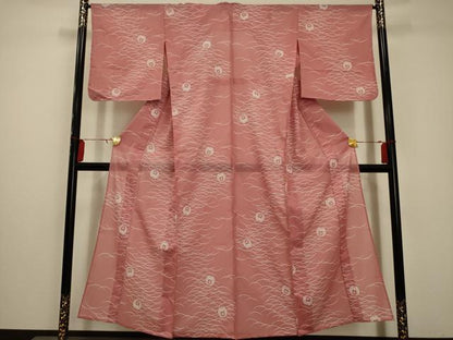 平和屋着物＊夏物 小紋 絽 上り藤 洗える着物 AABA5659sx