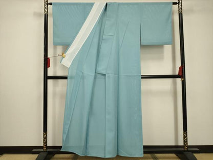 平和屋着物＊夏物 色無地 絽 空色 洗える着物 AABA5662sx