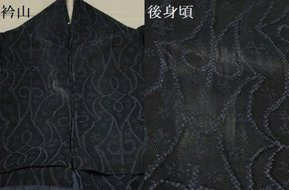 平和屋着物＊夏物 小紋 紗 幾何学文様 洗える着物 AABA5665sx