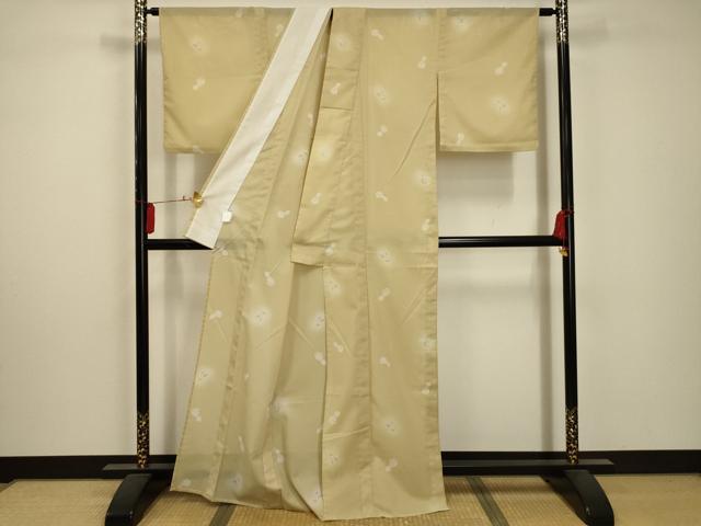 平和屋着物＊夏物 小紋 絽 瓢箪文 暈し染め 洗える着物 AABA5669sx