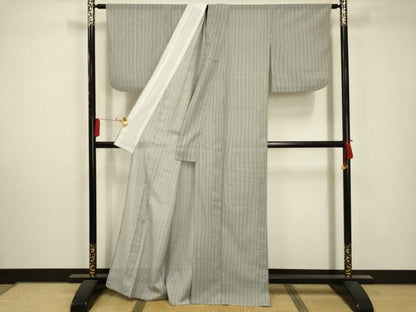 平和屋着物＊夏物 小紋 絽 間道 洗える着物 AABA5680sx