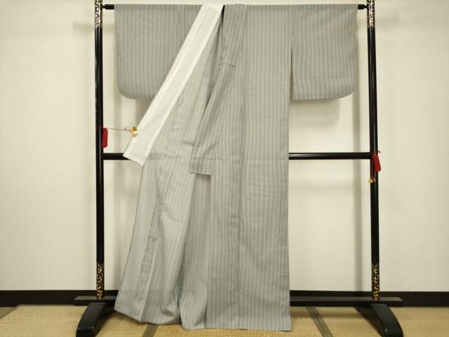 平和屋着物＊夏物 小紋 絽 間道 洗える着物 AABA5680sx