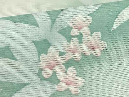 平和屋着物＊夏物 小紋 絽 草花文 暈し染め 洗える着物 AABA5681sx
