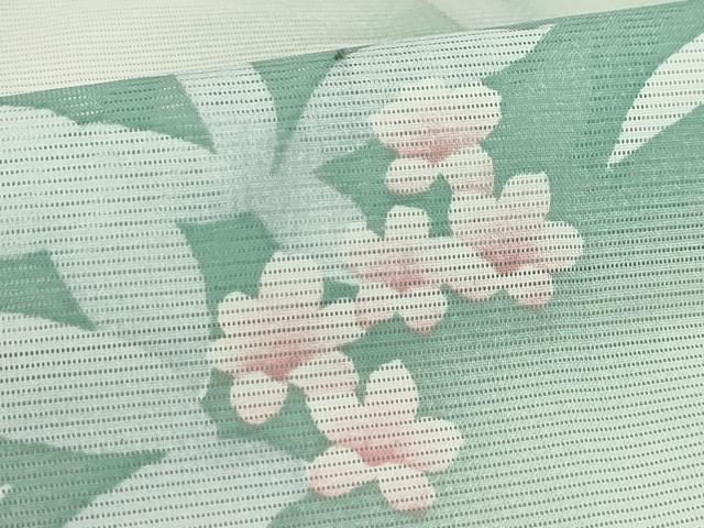 平和屋着物＊夏物 小紋 絽 草花文 暈し染め 洗える着物 AABA5681sx