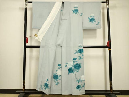 平和屋着物＊夏物 訪問着 絽 枝花文 正絹 逸品 AABA5683sx