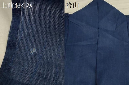 平和屋着物＊夏物 小紋 紗 立涌文 洗える着物 AABA5684sx
