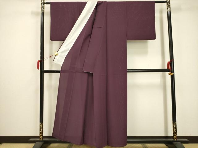 平和屋着物＊夏物 色無地 絽 二藍色 洗える着物 AABA5686sx