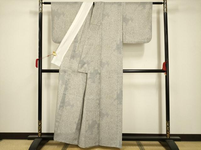 平和屋着物＊夏物 小紋 紗 樹林文 洗える着物 AABA5689sx