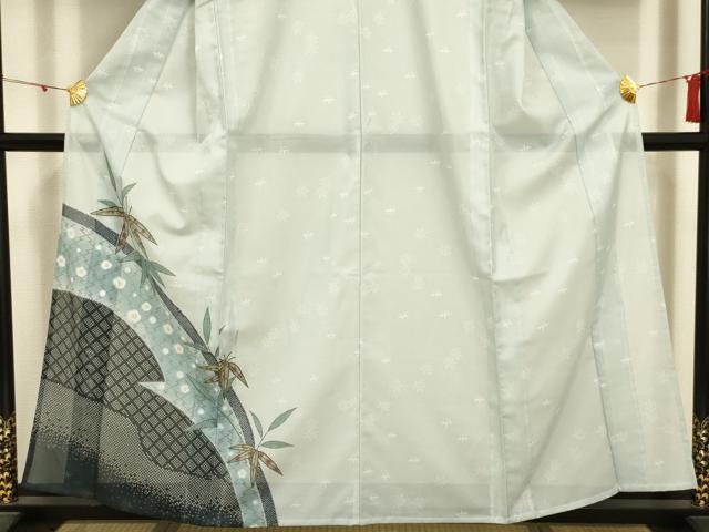 平和屋着物＊夏物 訪問着 絽 笹籬文 洗える着物 AABA5690sx