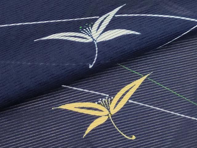 平和屋着物＊夏物 小紋 絽 草花文 洗える着物 AABA5693sx