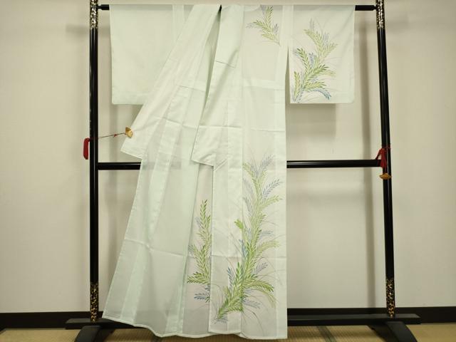 平和屋着物＊夏物 訪問着 絽 枝葉文 洗える着物 AABA5694sx
