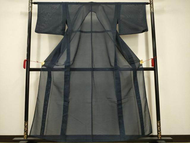 平和屋着物＊夏物 小紋 紗 流水文 洗える着物 AABA5695sx