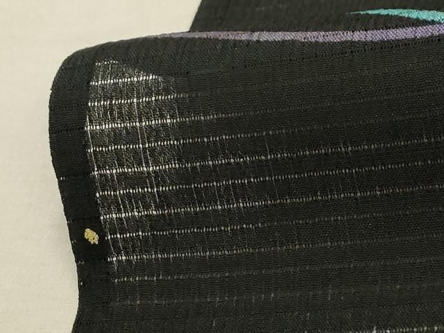 平和屋着物＊夏物 小紋 絽 流水文 ロング丈 洗える着物 AABA5698sx