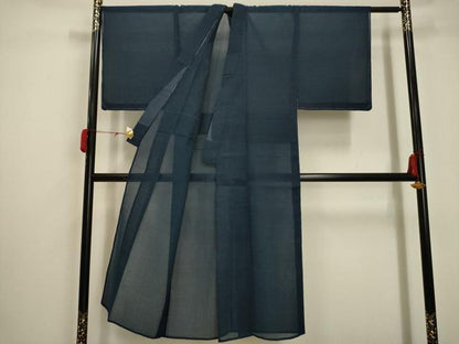 平和屋着物＊夏物　男性　小紋　紗　霞文　洗える着物　AABA5701sx