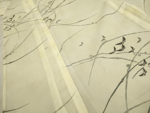平和屋着物＊夏物 小紋 絽 舞蝶文 暈し染め 正絹 逸品 AABA5704sx