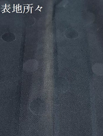 平和屋着物＊夏物 色無地 紗 水玉 紺青色 正絹 逸品 AABA5711sx