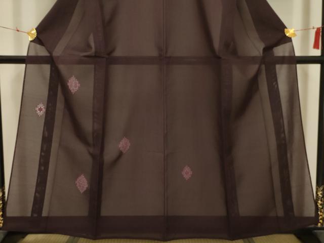 平和屋着物＊夏物 訪問着 絽 松皮菱花紋紗 正絹 逸品 AABA5712sx