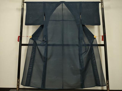 平和屋着物＊夏物 小紋 紗 流水文 正絹 逸品 AABA5713sx