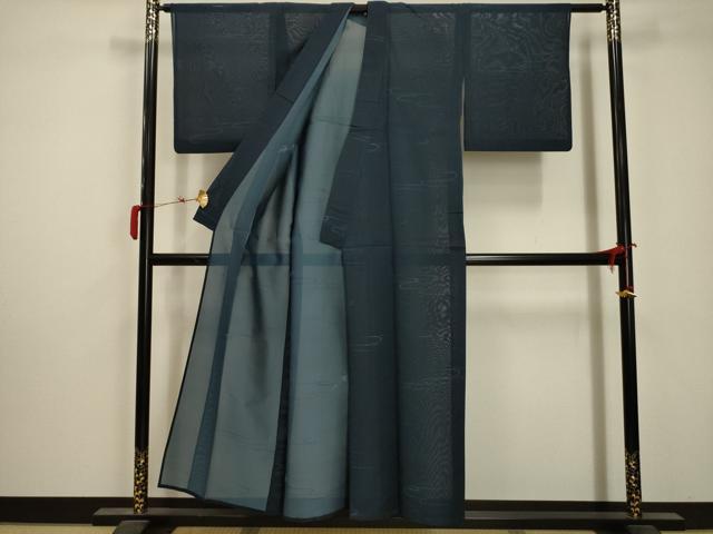 平和屋着物＊夏物 小紋 紗 流水文 正絹 逸品 AABA5713sx
