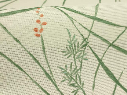 平和屋着物＊夏物 小紋 絽 草花文 洗える着物 AABA5728sx