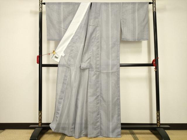 平和屋着物＊夏物 世界的ファッションデザイナー 山本寛斎 kansaiブランド 小紋 絽 間道 洗える着物 AABA5734sx