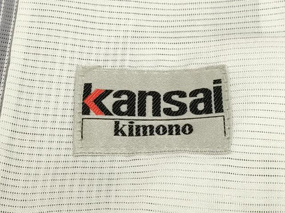 平和屋着物＊夏物 世界的ファッションデザイナー 山本寛斎 kansaiブランド 小紋 絽 間道 洗える着物 AABA5734sx