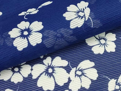 平和屋着物＊夏物 小紋 絽 舞花文 洗える着物 AABA5747sx