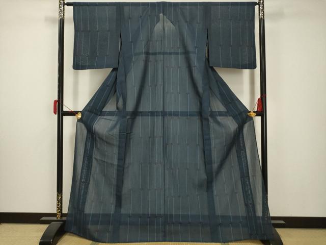 平和屋着物＊夏物 本場大島紬 夏大島 間道 正絹 逸品 AABA5751sx