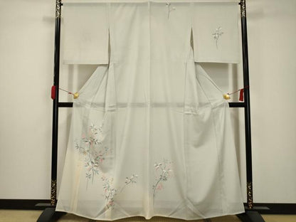 平和屋着物＊夏物 訪問着 絽 枝花文 正絹 逸品 AABA5754sx