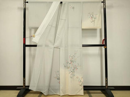 平和屋着物＊夏物 訪問着 絽 枝花文 正絹 逸品 AABA5754sx